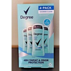 Women's Degree Antiperspirant Deodorant, 4-Pack, Shower Clean 48-Hour Protection